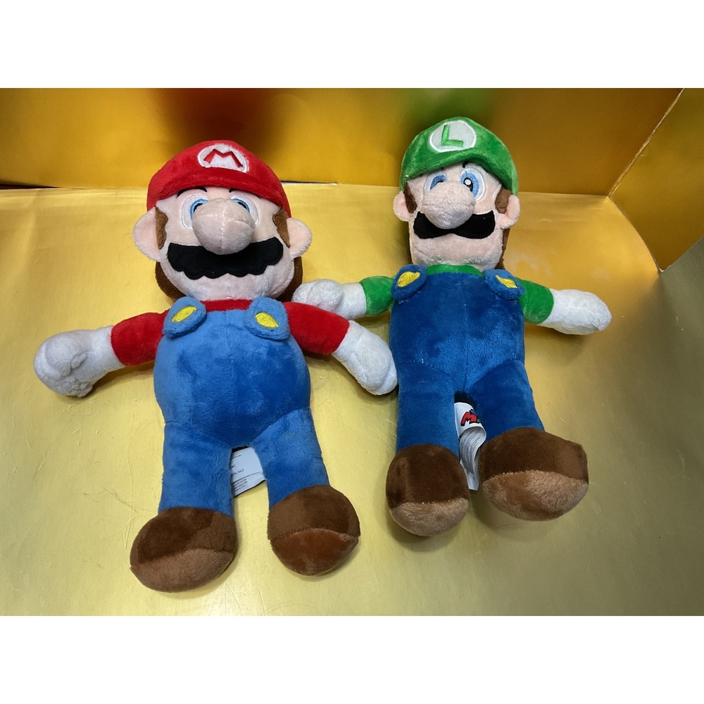 Nintendo Super Mario and Luigi Plush Toy Set 10 Inch Good Stuff 2016